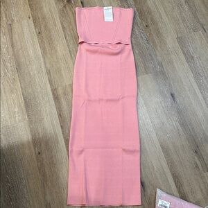 Elegant Pink Midi Dress